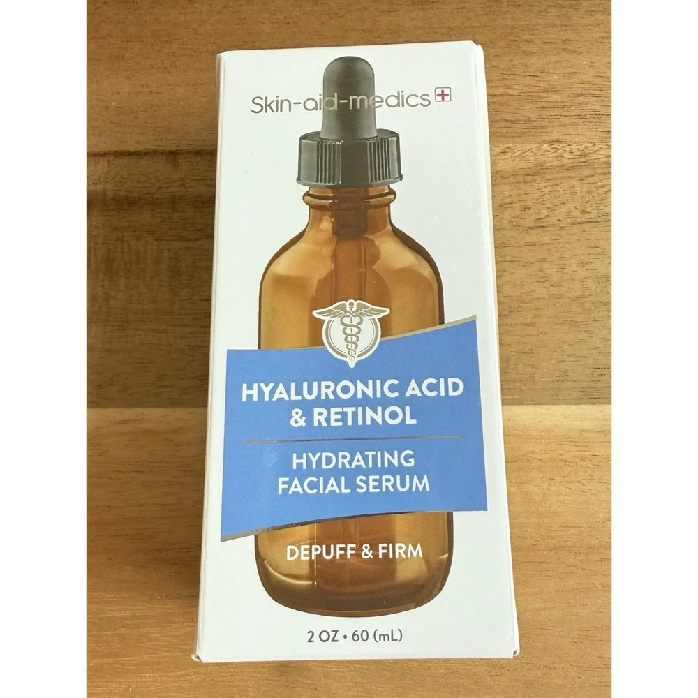 Skin-aid-medics Hyaluronic Acid Retinol Hydrating Facial Serum Depuff & Firm 2oz